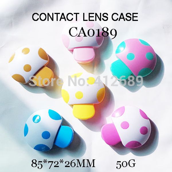 

contact lens case cute colorful mushroom lovely travel box ca0189, Silver