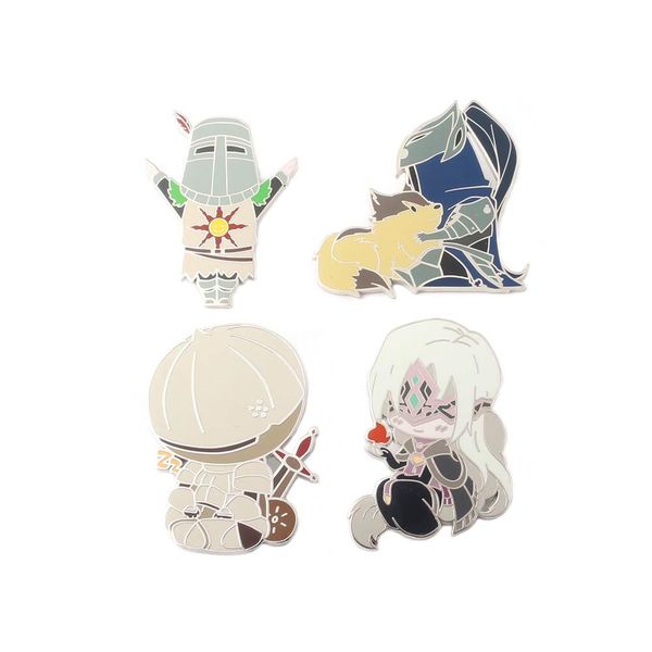 

dark souls 3 badge brooch logo enamel badge pins, Gray