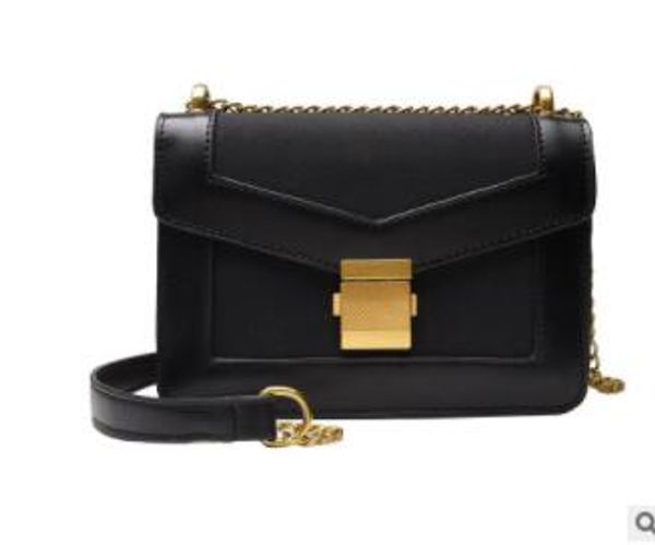 

vintage chains women crossbody bags designer lock shoulder bag luxury matte leather messenger bag lady big purse square sac 2019