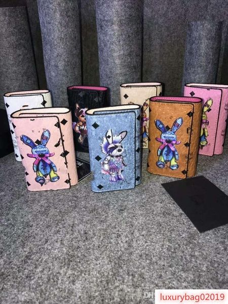 

cowhide 2017 new rock rabbit long section zipper wallet 02