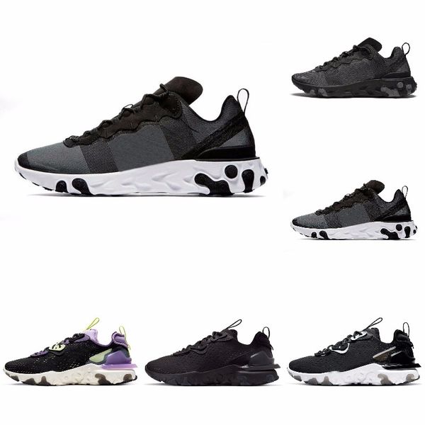 

new ashion react element running shoes fo men women light bone triple black royal solar team red mens trainers sports sneaker runner s#07143
