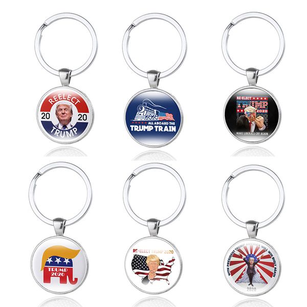 

dhl donald trump 2020 keychains 6 styles time gem flag key ring metal president reelect keyrings pendant car key holder jewelry m864f