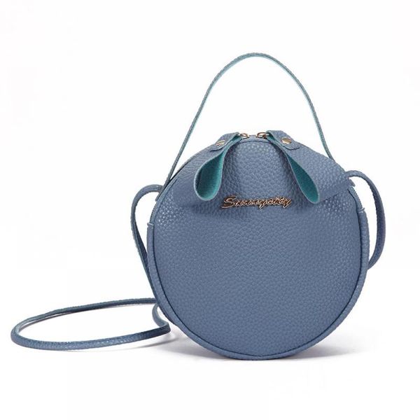 

small round handbag new women version cute slant straddle single shoulder bag handbags pu leather party mobile phone storage bag