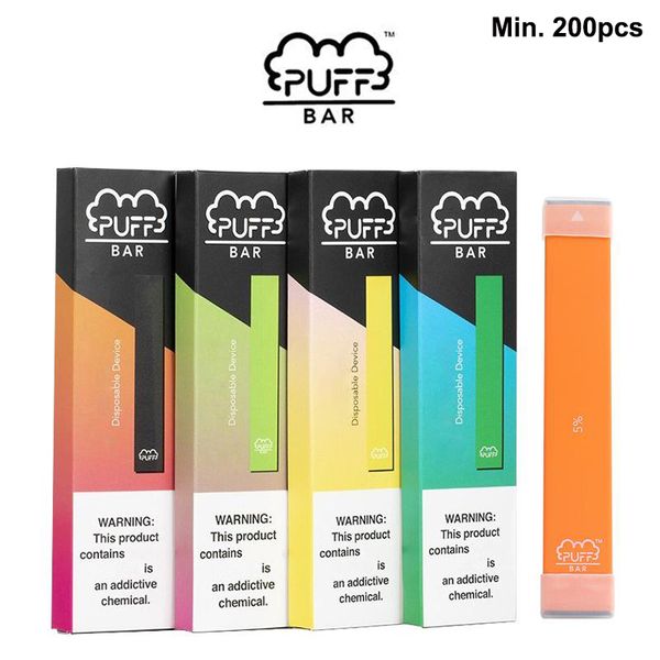 

2020 Новые Puff Бар Одноразовая Vape 1,3 мл Комплект устройств Vape Бобы 280mAh Батарея Puffbar 23 Цвета Vape Бобы ручка с кодом безопасности