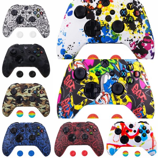 

dvq8g для ручки мягкий силиконовый гибкий камуфляж резиновый чехол кожного покрова для xbox один контроллер чехол тонкий для xone oth902