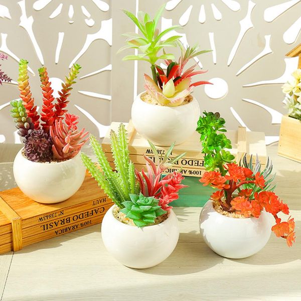 

искусственный сочной завод керамический горшок бонсай diy для дома и офиса декор мебель