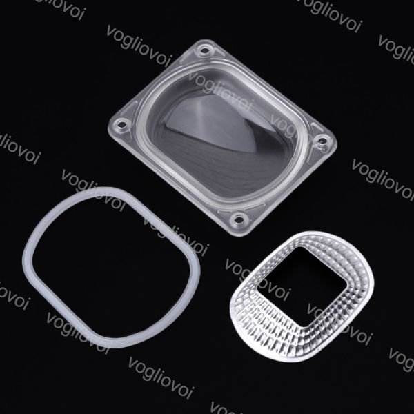 

led lens reflector for led cob lamps include: pc lens+reflector+silicone ring lamp cover shades floodlight diy eub