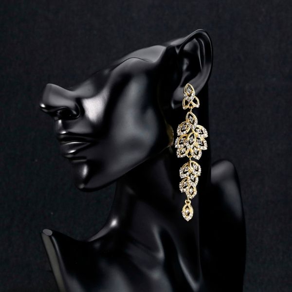 

new women earrings luxury dangle rhinestone fashion charms jewelry bride wedding, Silver