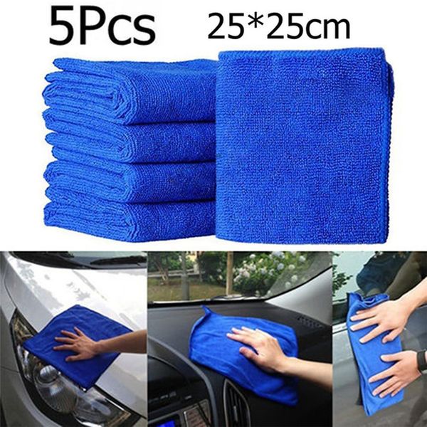 

rundong 2019 5pcs new cloths cleaning duster microfiber car wash towel auto care detailing car care cleaning towels