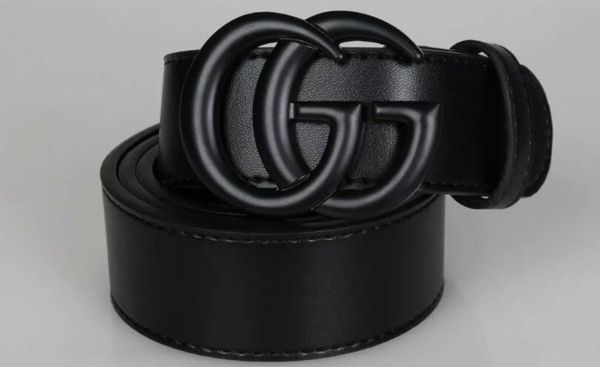 

large leather belt buckle with designer men and women upscale new men luxury belt ing, Black;brown