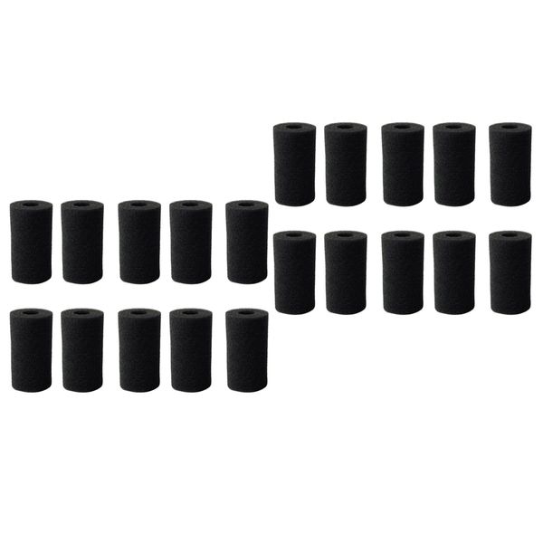 

20pcs useful aquarium fish tank filter sponge pad- black 4x8cm hole 2cm