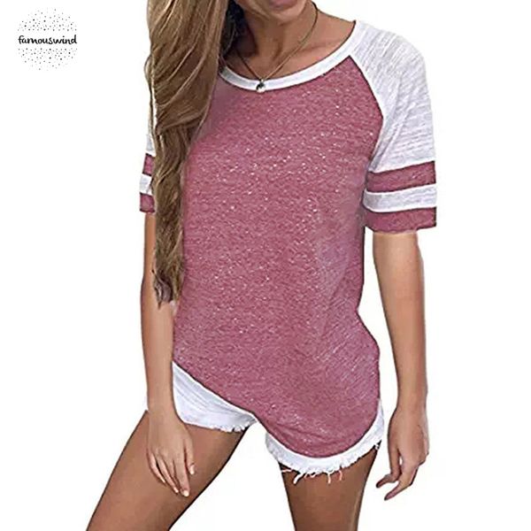 

t shirt s 5xl plus size women raglan sleeve tshirt casual o neck loose tee all match summer, White