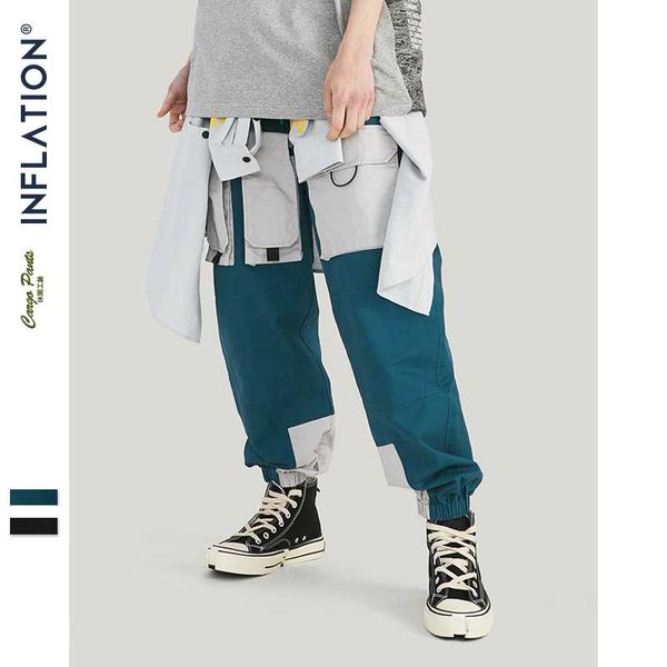 

2019 autumn new arrival streetwear cargo pants men hip hop jogger pants multi-pockets men loose style 93328w, Black