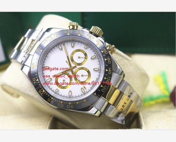 

luxury sapphire 40mm 116610 black ceramic bezel automatic mechanical mens men's watch watches no chronograph white dial, Slivery;brown