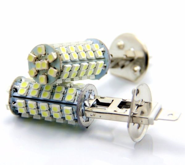 

par de lampada h1 led 68 smd - farolete super branca frete gratis - anx leds nevoeiro