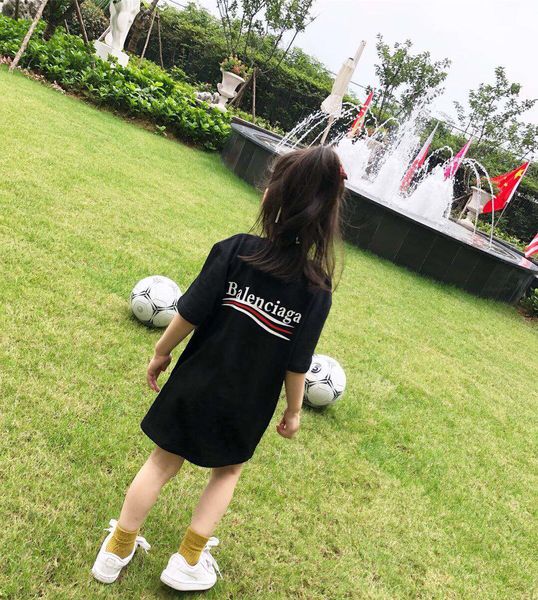 

kids designer t shirt boys luxury letter bb printed short sleeves girls fashion solid color tees for 2019 new summer t-shirt 3 colors, Blue