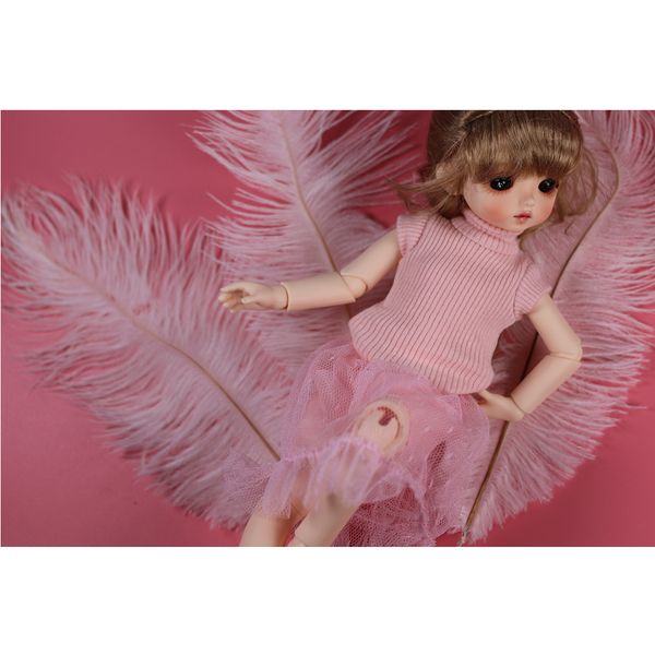 

handmade doll sweater vest 11inch doll clothes hand knit turtleneck sweater for blythe doll
