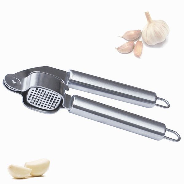 

garlic press mincer squeezer crusher stainless steel