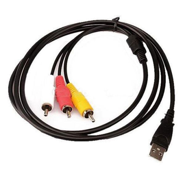 

1.5m 5ft usb male a to 3 rca adapter cord cable usb to rca data transfer cable