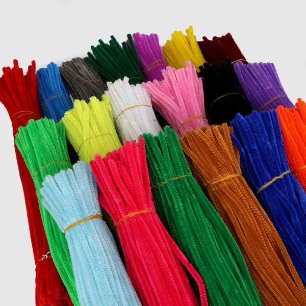 500pcs 5mm x 30cm Multi Color Pption Steli di ciniglia Scovolini Forniture per feste Fatti a mano Fai da te Art Craft