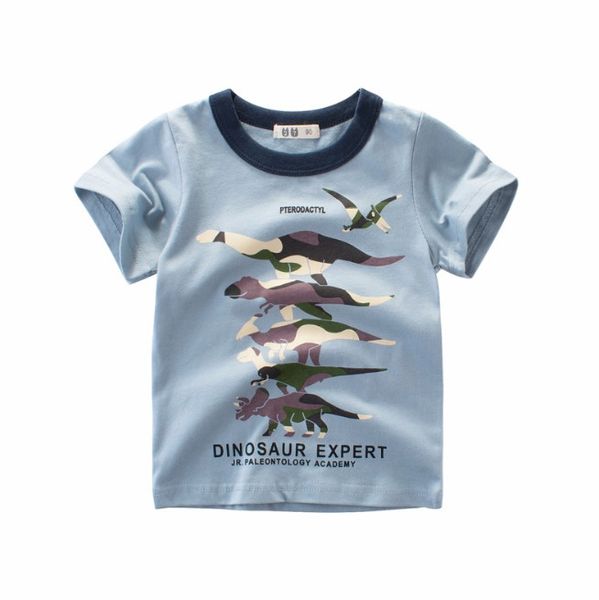 

детский дизайнер t рубашки для мальчиков мода динозавр печатные футболки детский бренд повседневная дышащая с коротким рукавом tees tees hot, Blue