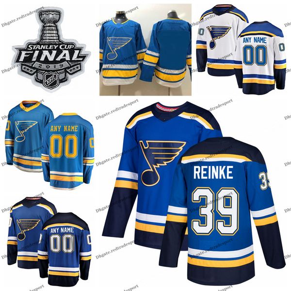 

2019 stanley cup final new alternate mitch reinke st. louis blues hockey jerseys 39 mitch reinke home blue stitched hockey shirts s-xxxl, Black;red
