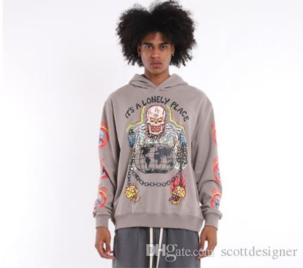 

kanye place life mens autumn designer hoodies crew neck pullover long sleeve homme clothing fashion style casual apparel, Black