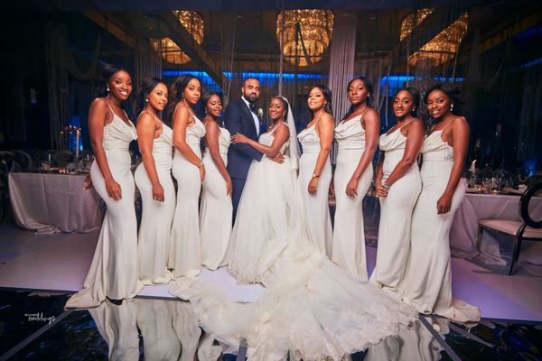 

2019 spaghetti mermaid bridesmaid dresses open back sheath prom evening dress long african formal wedding guest gowbn, White;pink