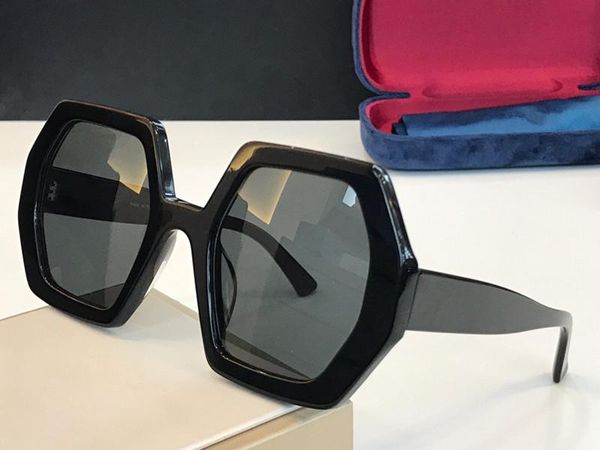 

popular new selling 0708 designer sunglasses for women hexagon plate full frame fashion lady generous style uv400 lens 0708s, White;black