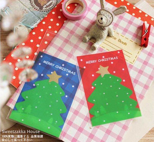 

christmas small candy cookie biscuit bag gift packing bags self adhesive plastic bag party favors