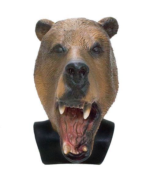 

realistic grizzly bear latex mask halloween head costume carnival fancy dress party props