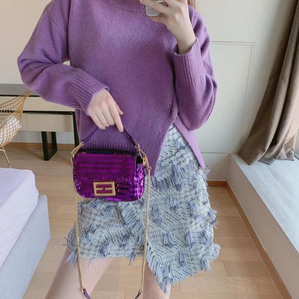

small chains bags flap bag sequins glitter handbags for girls crossbody bags handbags women purple black