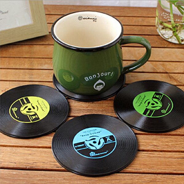 

cd записи coaster виниловые cd запись кубки напитки держатель мат посуда placemat для бар дома кубок аксессуары xd21723