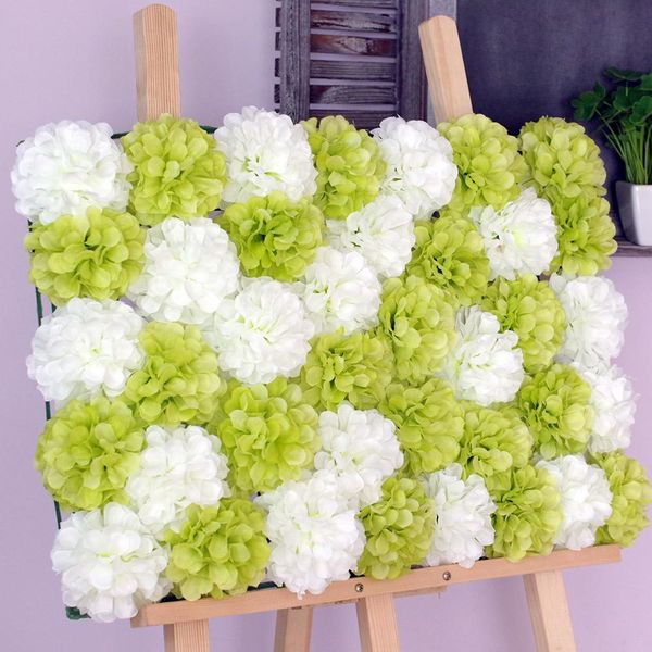 

100pcs/lots 11cm large chrysanthemum artificial flower heads wedding wall arch decoration valentine's day white fake flowers