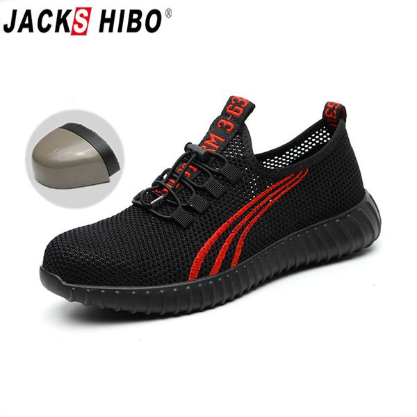 

JACKSHIBO Защитная обувь для мужчин Летняя дышащая рабочая обувь Легкая противоударн