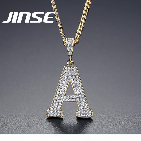 

jinse инициалы a-z bubble письмо pendan ожерелье пользовательские имя письмо charm для мужчины женщины iced cz хип-хоп ювелирных изделий цеп, Silver