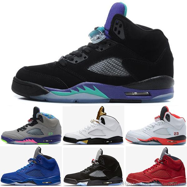 

5 5s basketball shoes men red blue suede premium bordeaux camo black olympic og metallic gold black metallic fire red sport sneakers