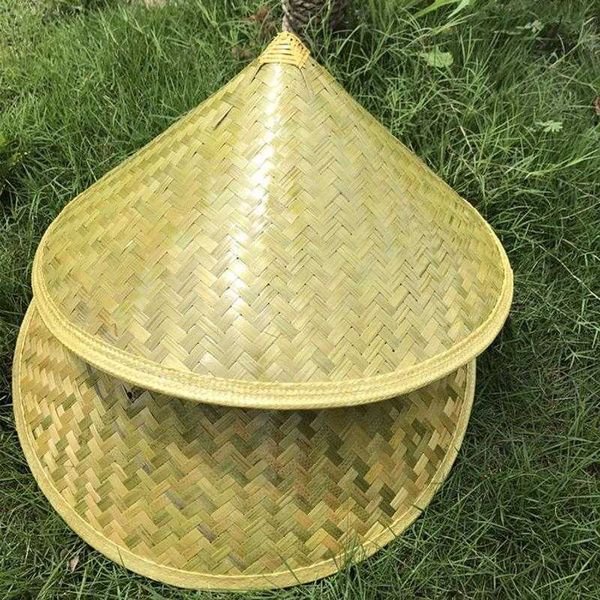 

42cm light board bamboo woven dance props light board bamboo labor insurance hat rain hat big along the travel cap wholesale