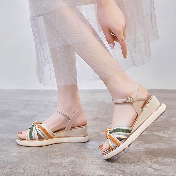

sandals shoes women straight-line buckle wedge heel outdoor sandals women's female girls sport sandalia platform shoes sneakers