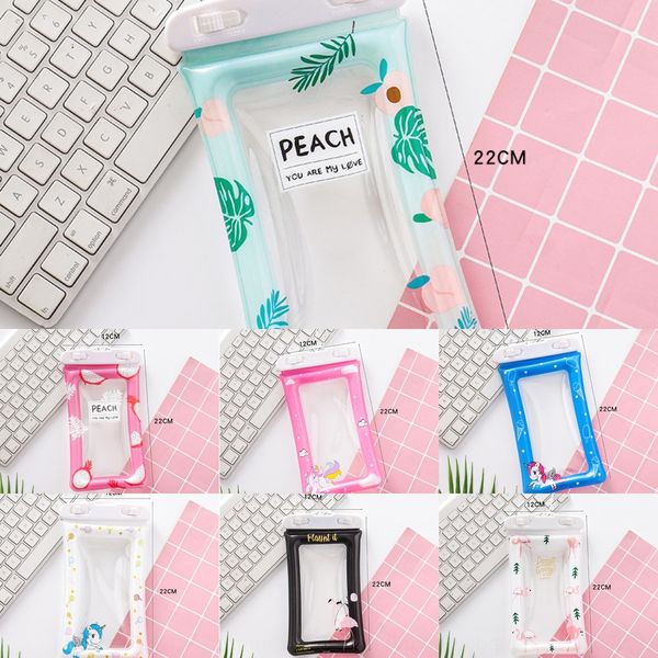 

rur9f resort scenic spot drifting floating air inflatable bag inflatable swimming mobile phone waterproof bag transparent mobile phone water