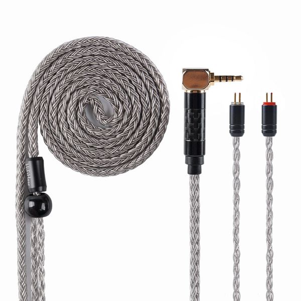 

hifihear 16 core silver plated copper cable 2.5/3.5mm balanced cable with mmcx/2pin/qdc connector for kzzs10 pro c16 c12 bl03