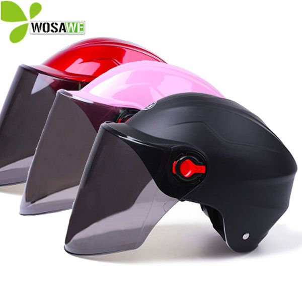 

windproof anti-uv long lens cycling safety helmet removable visor scooter caps motorbike hiking bike bicycle hemlets men