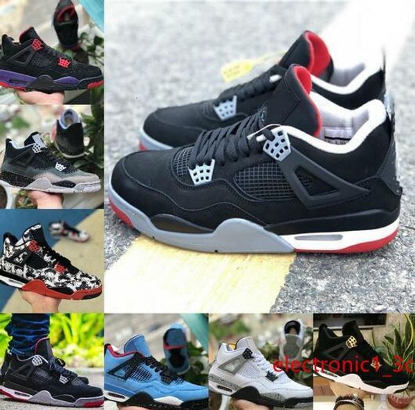 

2019 new 4 tattoo jack bred mens basketball shoes 4s houston oiler white cement raptors royalty sneakers