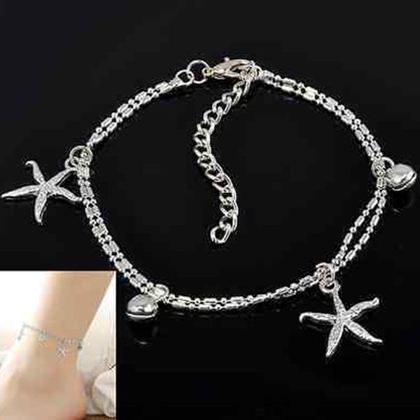 

2019 fashion simple fashion boho vintage fashion elegant anklet foot gold silver ankle barefoot bracelet party gifts, Red;blue
