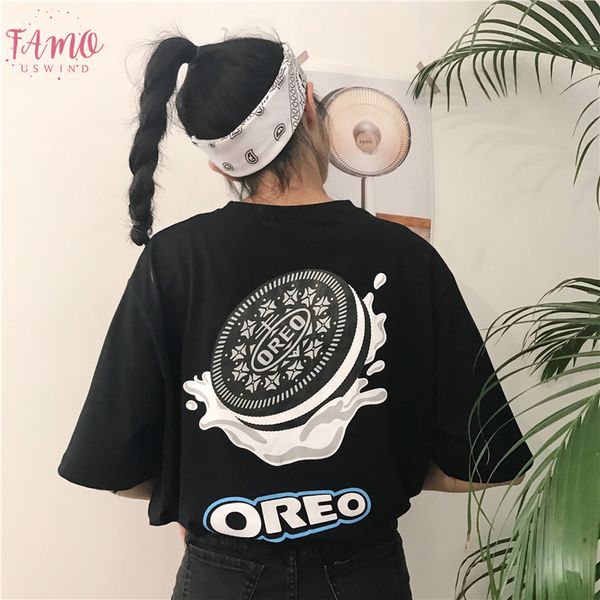 

summer women fashion tshirt 2020 korean style ulzzang harajuku funny printed short sleeve t shirt woman t shirts, White