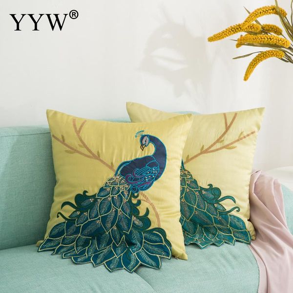 

peacock crafts sofa cushion cover polyester throw pillow case waist cushion cover bed head pillow back lumbar home decor