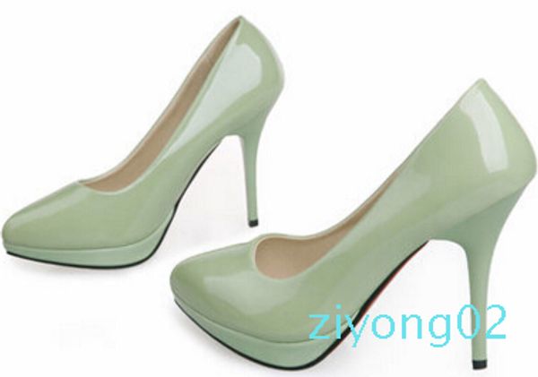 

plus size 35-43 red bottom high heels shoes women pumps sweet candy color wedding shoes dress pumps sapatos femininos z02, Black