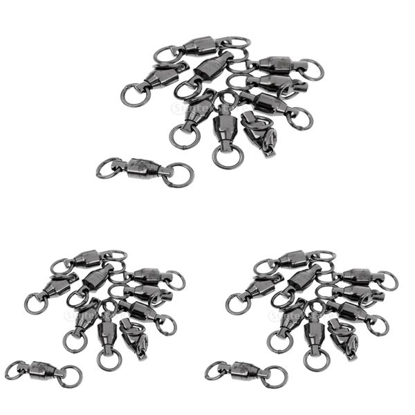 

30 pieces copper ball bearing swivel snap high strength fishing swivels snaps 5#