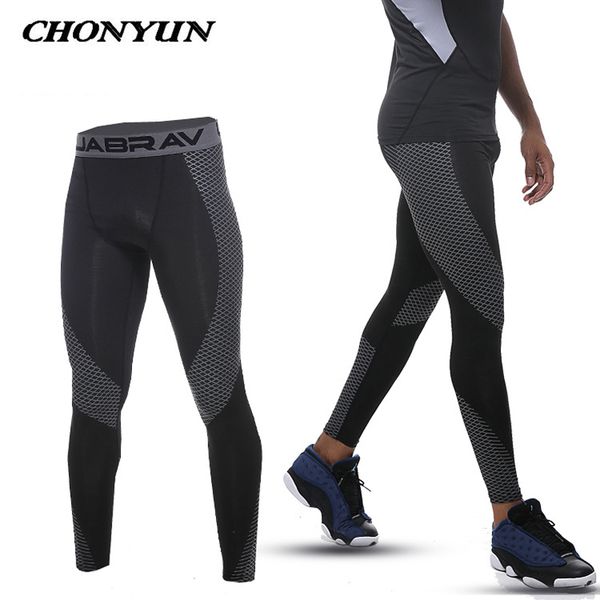 

2019 новый мужчины бег брюки спорт брюки gym эластичность леггинсы compression спорт беговых брюк для мужчин учебного спортивного