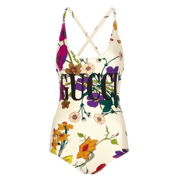 

Floral printed bathing uit one piece beach bikini fa hion bandage women wim uit backle girl wimwear